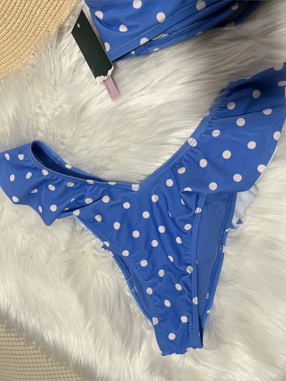 Blue Polka Dot womens Swim Bikini Set - Picture 11 of 11